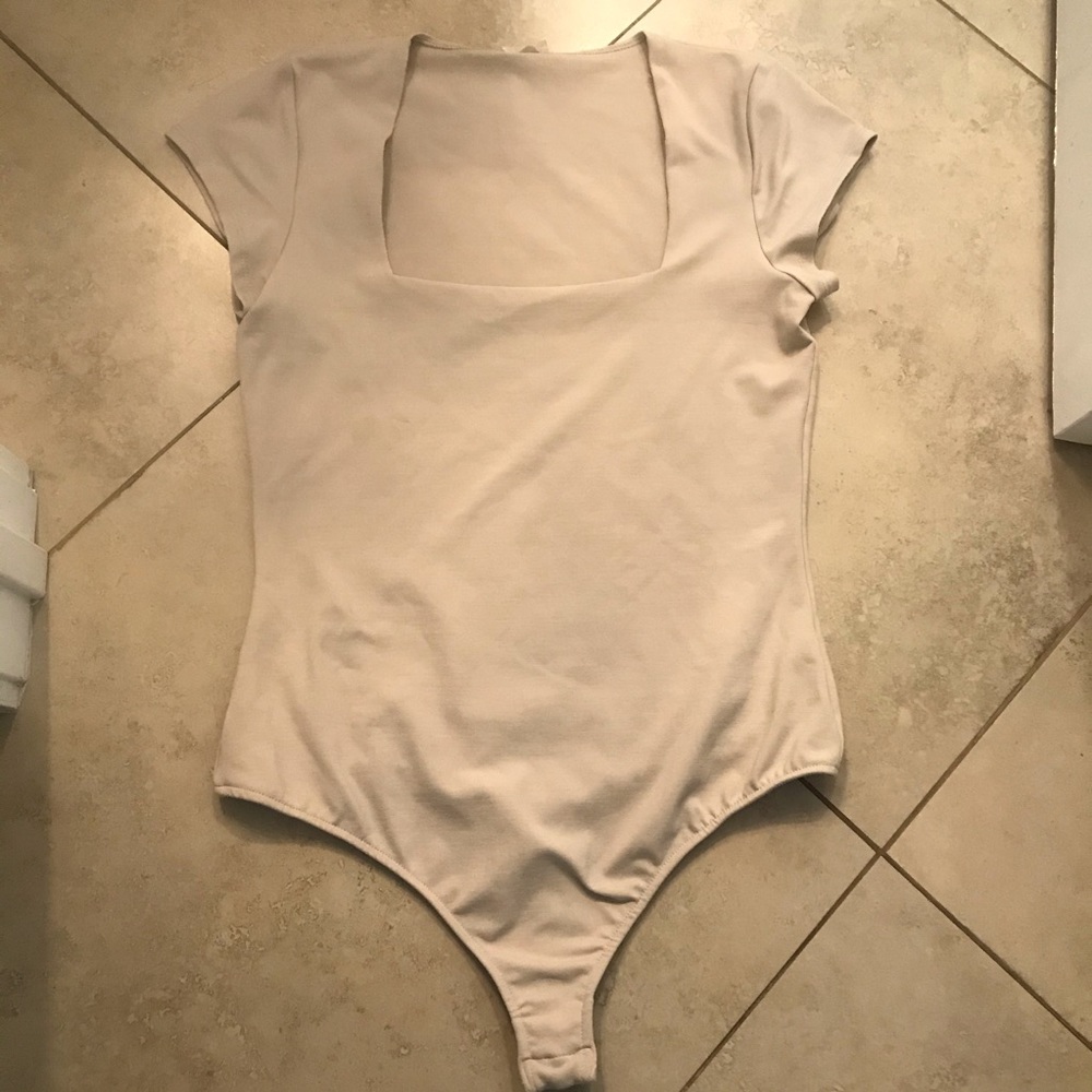 NWOT Free People Square Neck Bodysuit Square Eyes